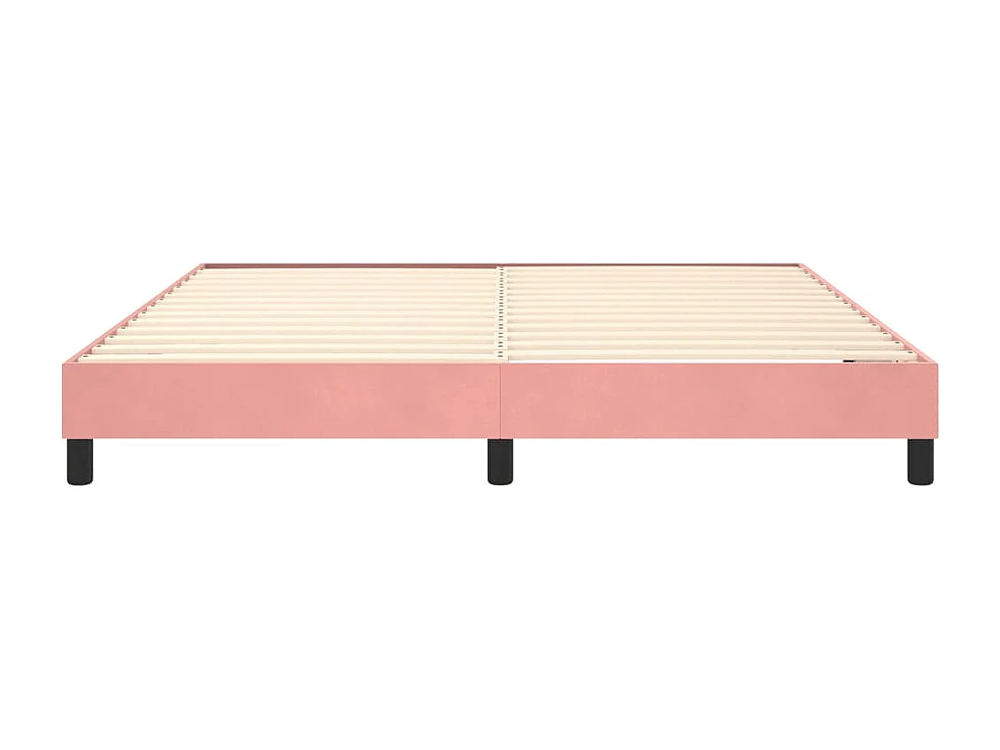 Lit double | Lit adulte | Cadre de lit rose 180x200 cm velours