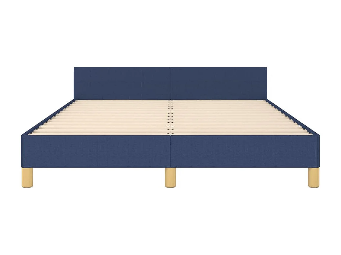 Lit double | Lit adulte | Cadre de lit bleu 140x190 cm tissu