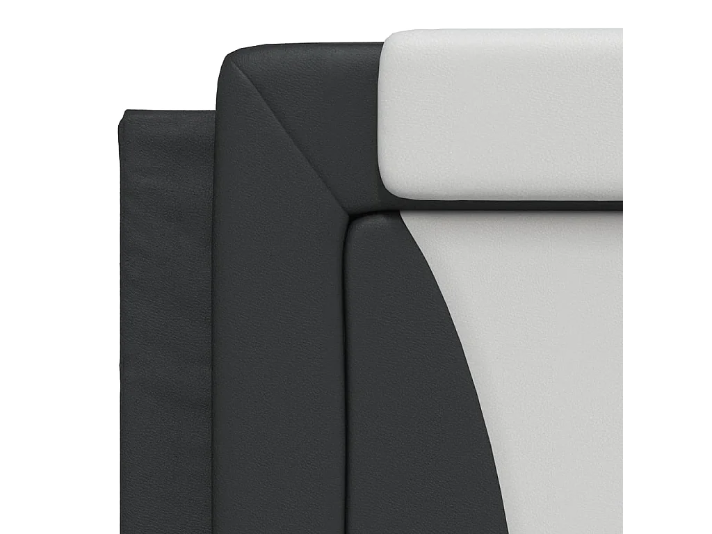 Lit double | Lit adulte | Cadre de lit avec LED noir et blanc 180x200 cm