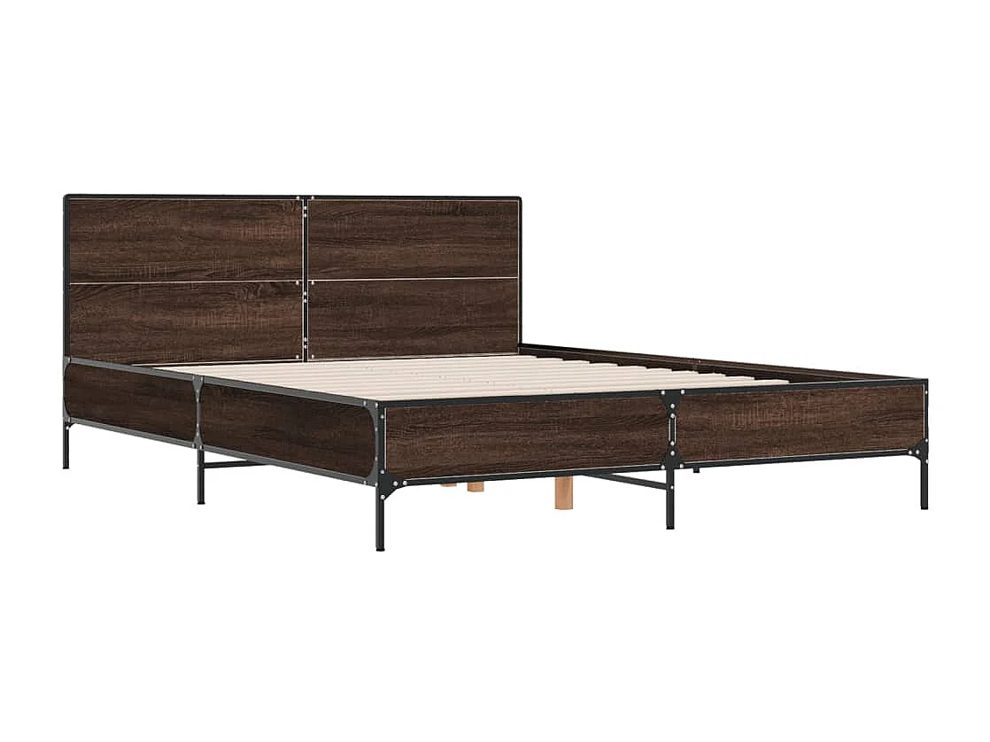 Lit double | Lit adulte | Cadre de lit chêne marron 150x200 cm