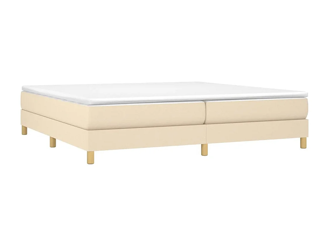 Lit double | Lit adulte | Cadre de lit crème 200x200 cm tissu