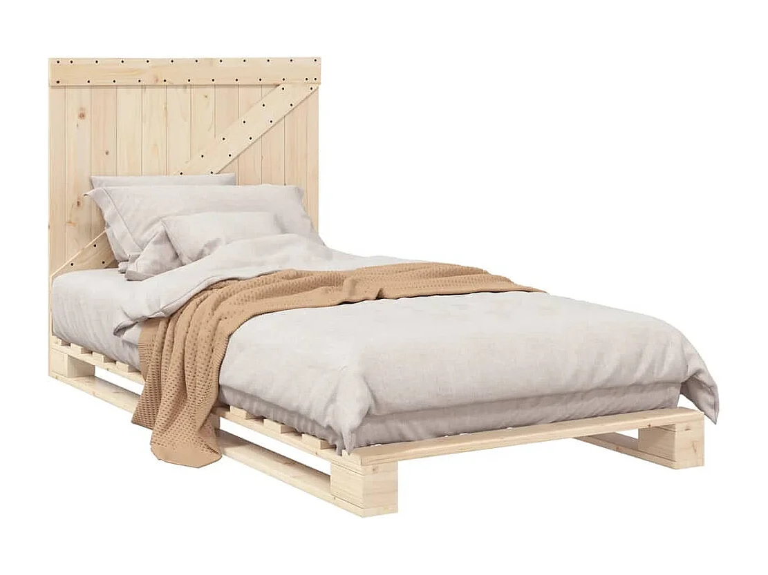 Lit simple | Lit adulte, enfant | Cadre de lit avec tête de lit 100x200 cm