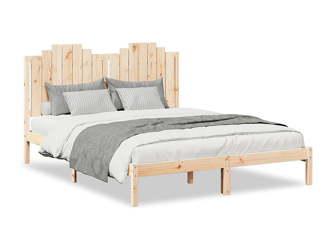 Letto per adulti | Letto matrimoniale | Giroletto Extra Lungo senza Materasso 160x220 cm Legno Massello