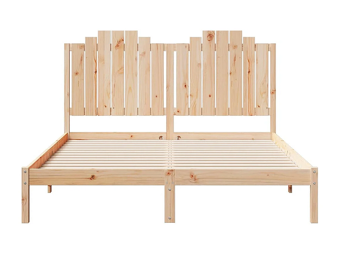 Letto per adulti | Letto matrimoniale | Giroletto Extra Lungo senza Materasso 160x220 cm Legno Massello