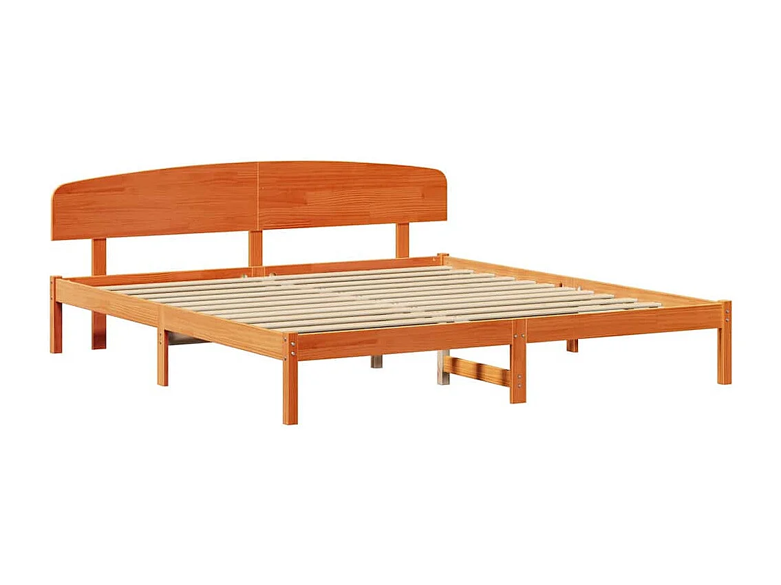 Lit double | Lit adulte | Cadre de lit Marron 180x200 cm Bois de pin massif
