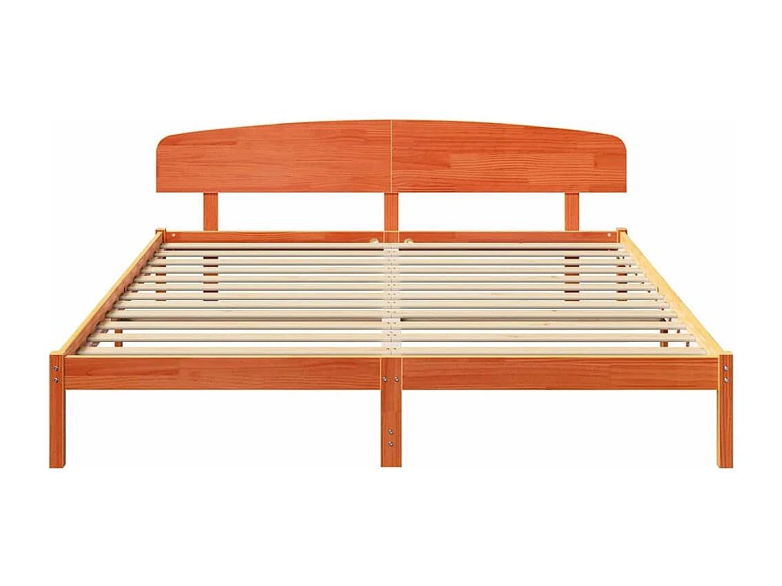 Lit double | Lit adulte | Cadre de lit Marron 180x200 cm Bois de pin massif