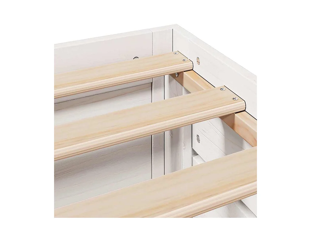 Letto per adulti | Letto matrimoniale | Giroletto senza Materasso con Cassetti Bianco 140x190 cm Pino