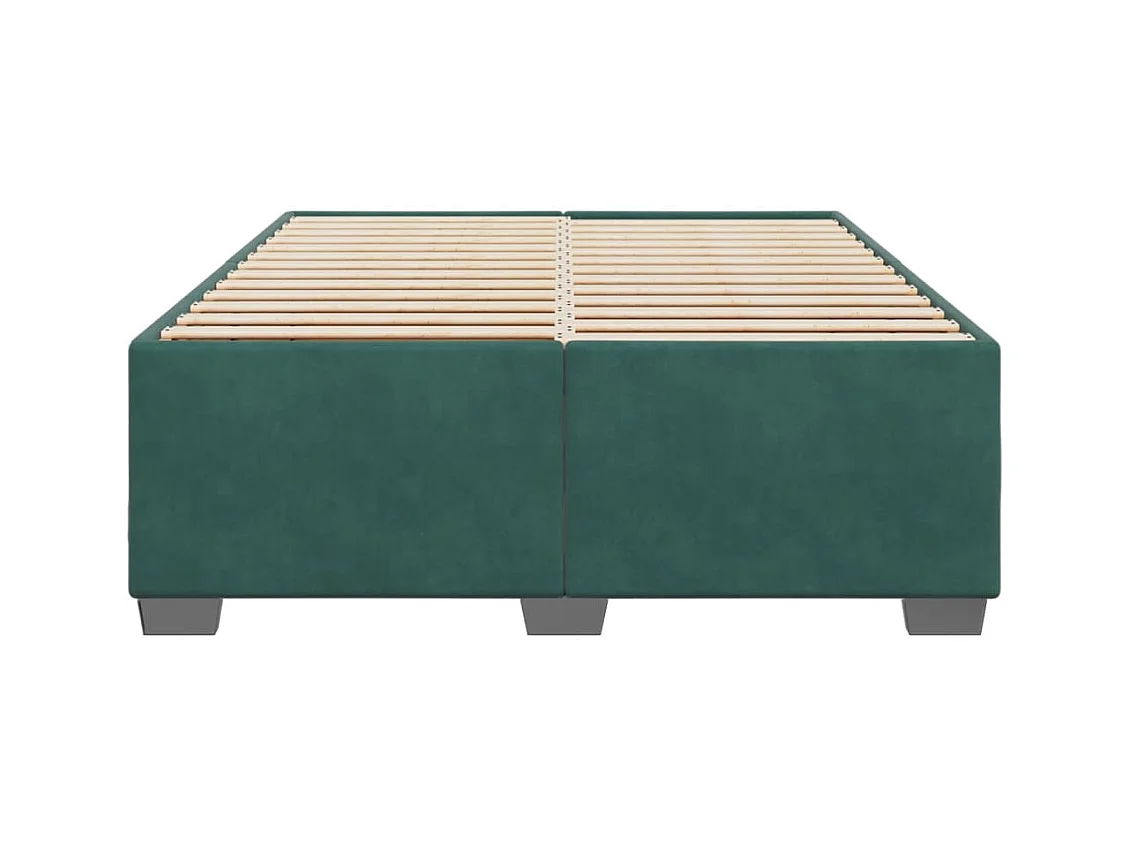 Lit double | Lit adulte | Cadre de lit vert foncé 140x190 cm velours