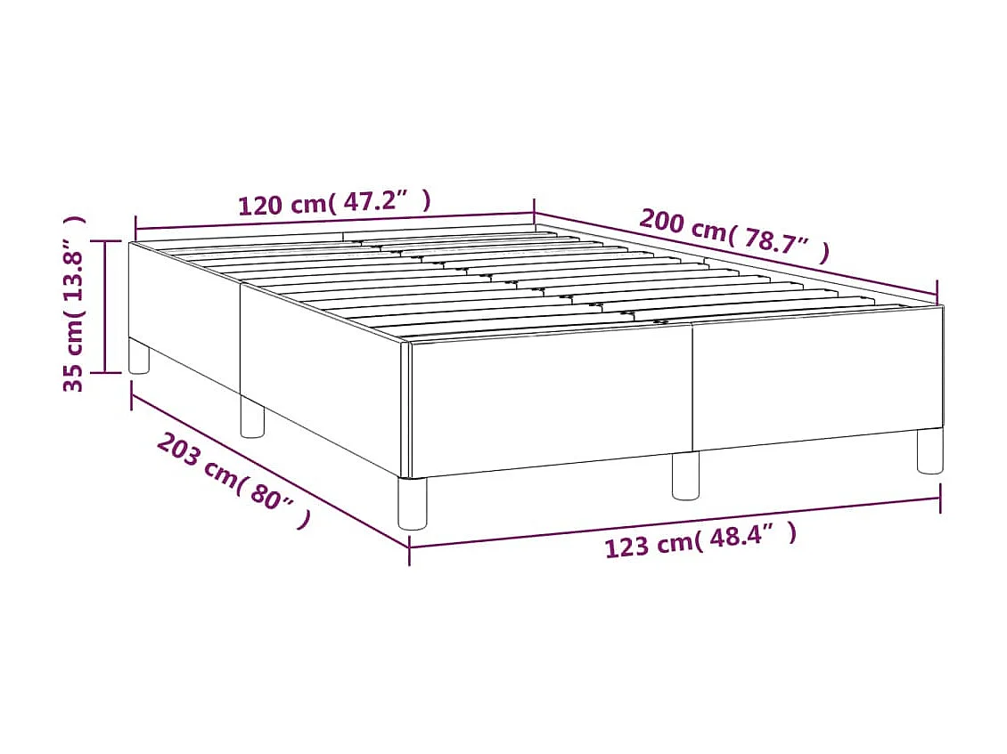 Lit simple | Lit adulte, enfant | Cadre de lit rose 120x200 cm velours