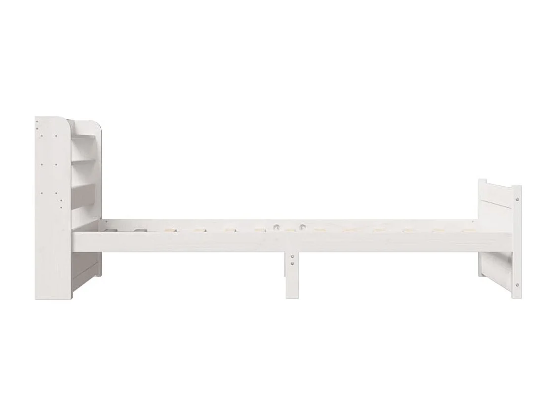 Letto per adulti | Letto singolo | Giroletto con Testiera senza Materasso Bianco 100x200 cm