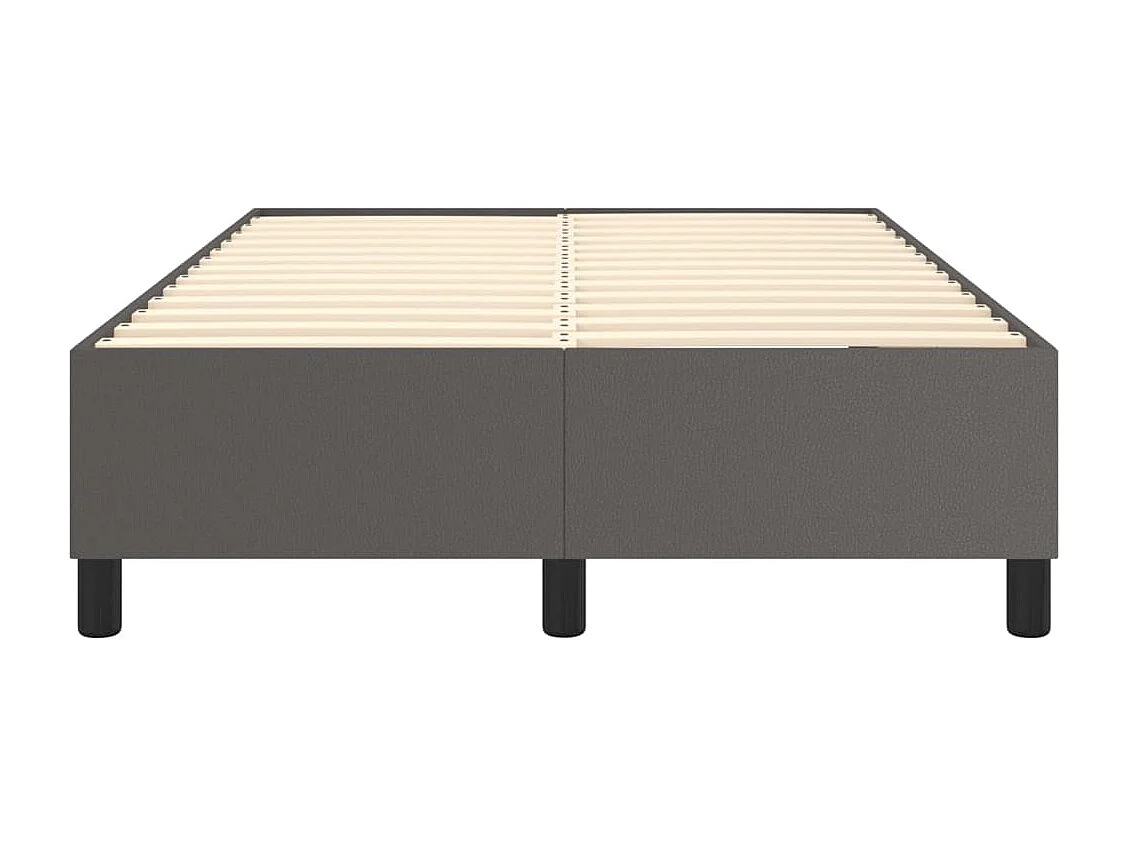 Lit simple | Lit adulte, enfant | Cadre de lit gris 120x200 cm similicuir