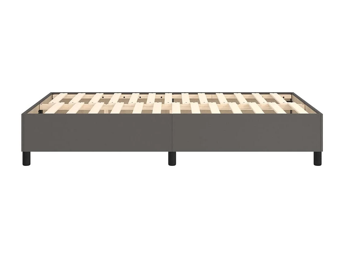 Lit simple | Lit adulte, enfant | Cadre de lit gris 120x200 cm similicuir