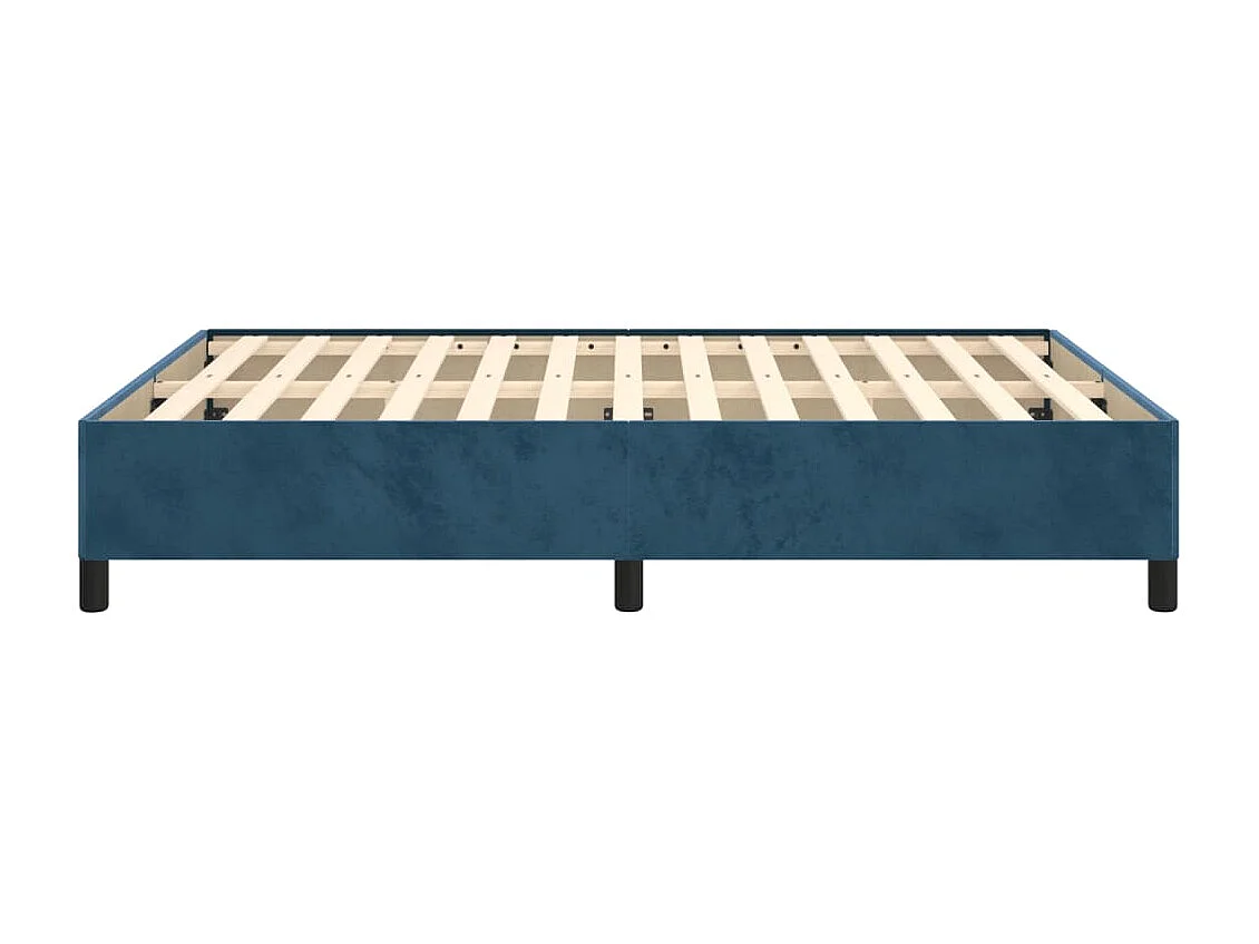 Lit double | Lit adulte | Cadre de lit bleu foncé 140x190 cm velours