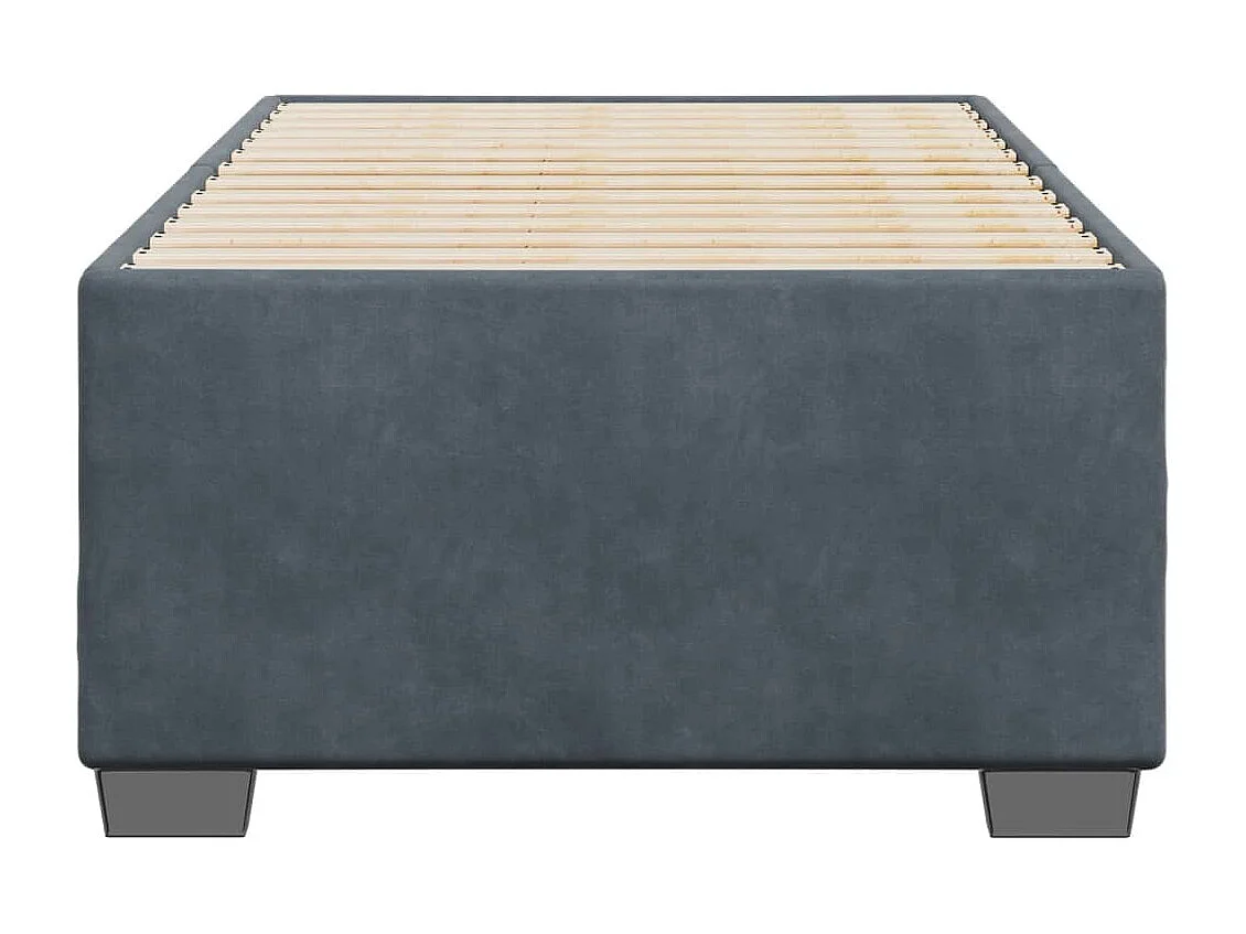 Lit simple | Lit adulte, enfant | Cadre de lit gris foncé 80x200 cm velours