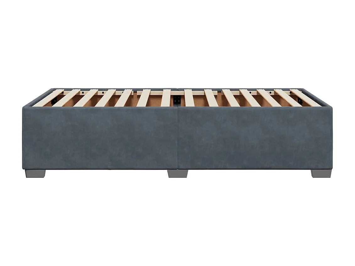 Lit simple | Lit adulte, enfant | Cadre de lit gris foncé 80x200 cm velours