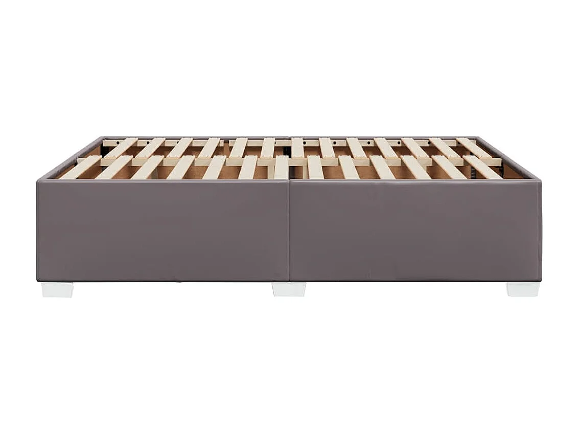 Letto per adulti | Letto matrimoniale | Giroletto Grigio 160x200 cm in Similpelle