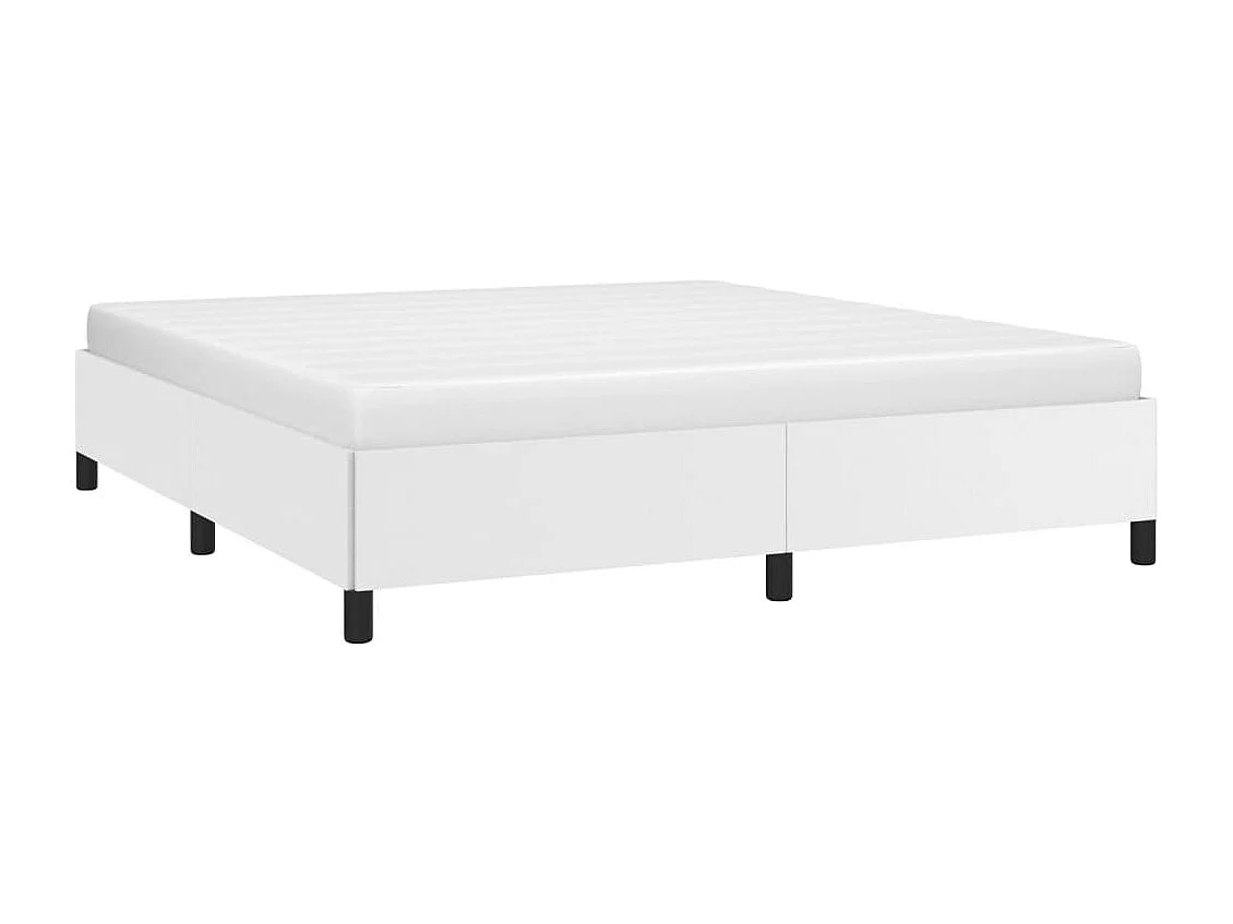 Lit double | Lit adulte | Cadre de lit blanc 160x200 cm similicuir