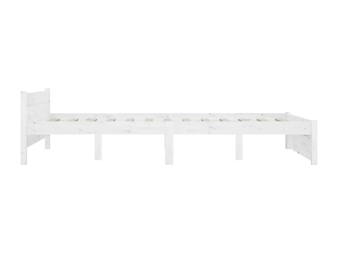 Lit double | Lit adulte | Cadre de lit avec tiroirs blanc 160x200 cm