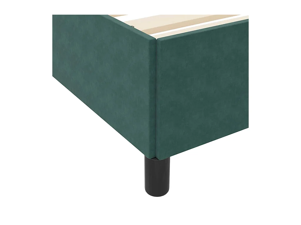 Lit double | Lit adulte | Cadre de lit Vert foncé blanc et vert 140x190 cm Velours