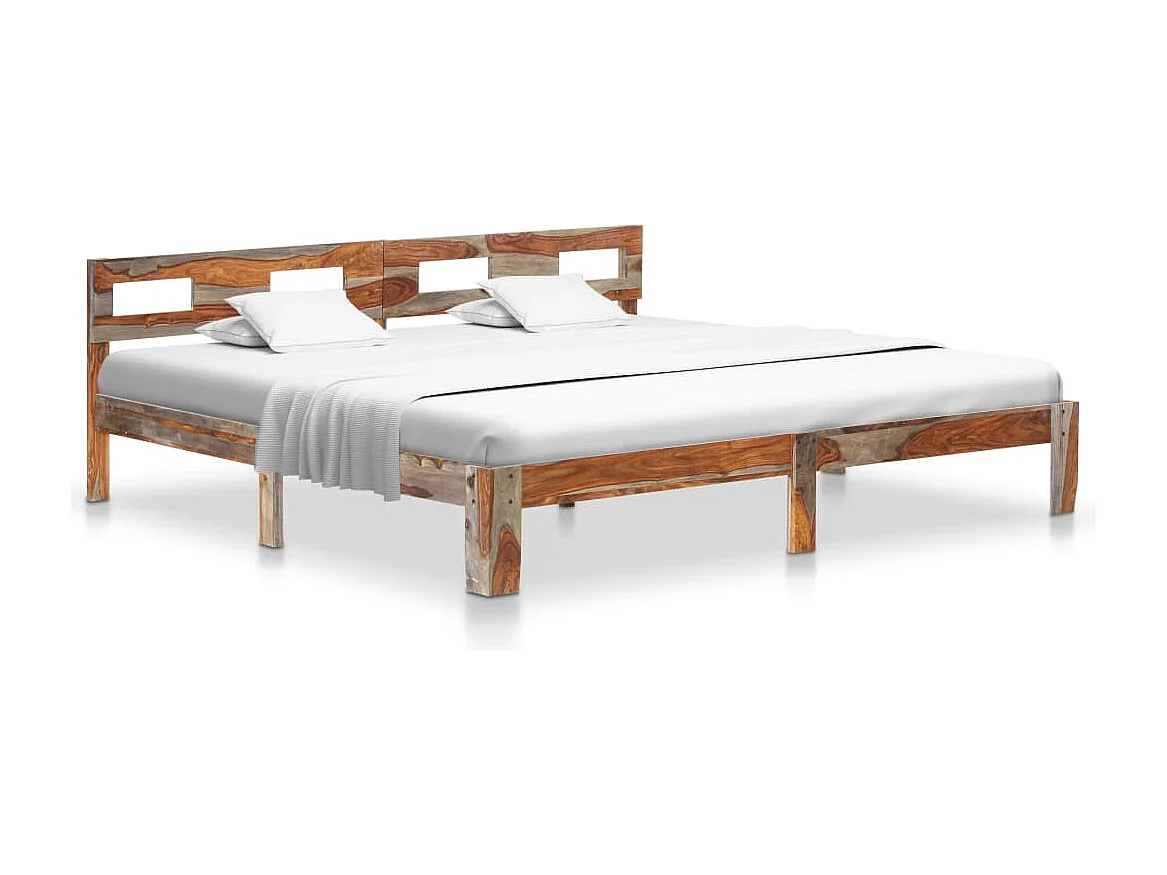 Lit double | Lit adulte | Cadre de lit bois massif 200x200 cm