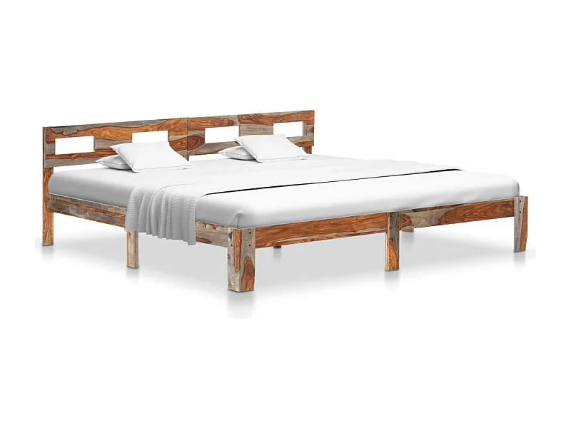 Lit double | Lit adulte | Cadre de lit bois massif 200x200 cm