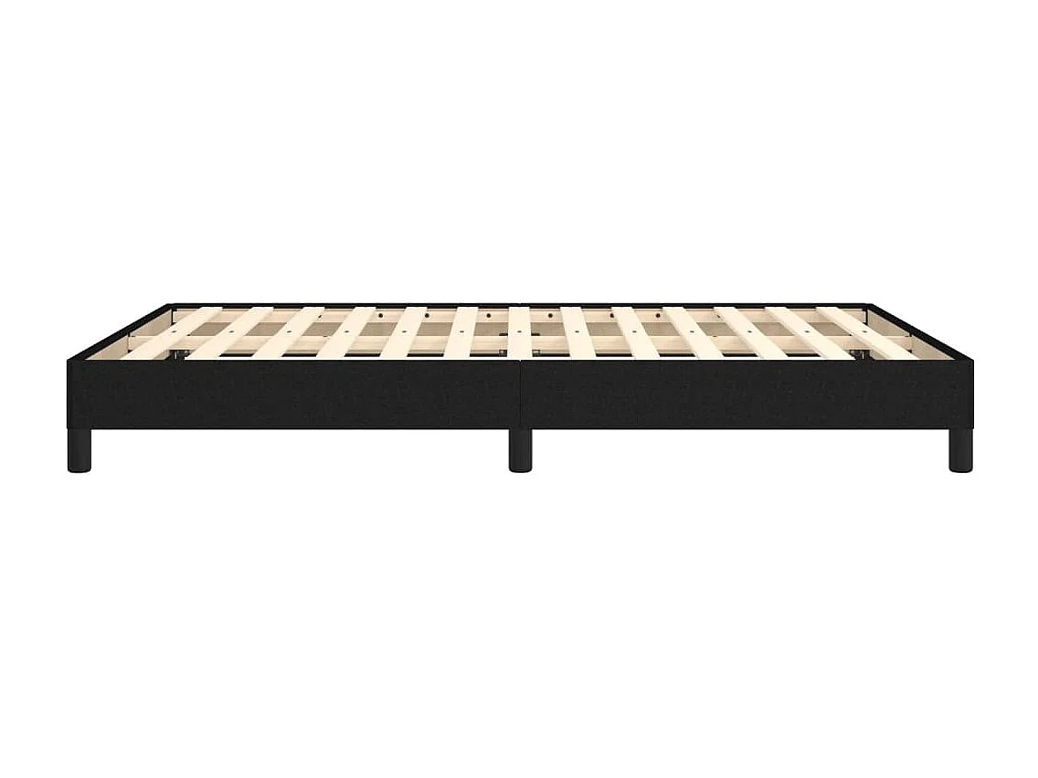 Lit double | Lit adulte | Cadre de lit noir 140x190 cm tissu