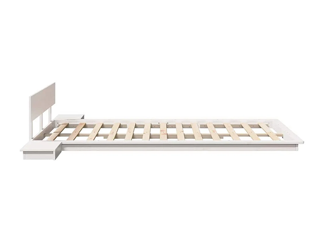 Letto matrimoniale | Giroletto | Struttura del letto Marrone 140x190 cm legno