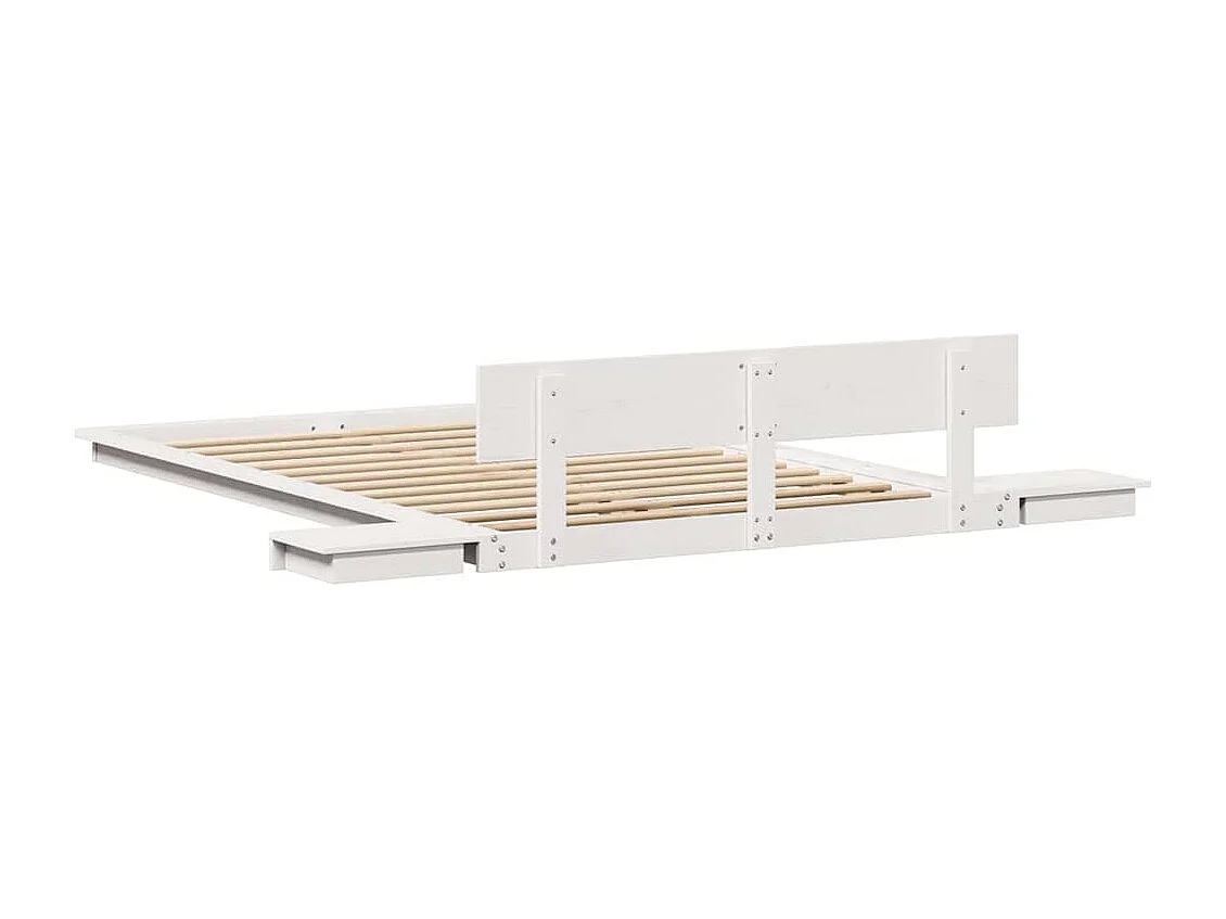 Letto matrimoniale | Giroletto | Struttura del letto Marrone 140x190 cm legno