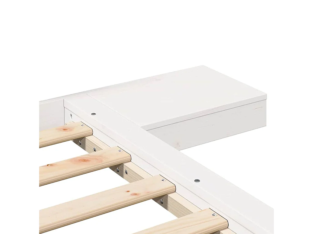 Letto matrimoniale | Giroletto | Struttura del letto Marrone 140x190 cm legno