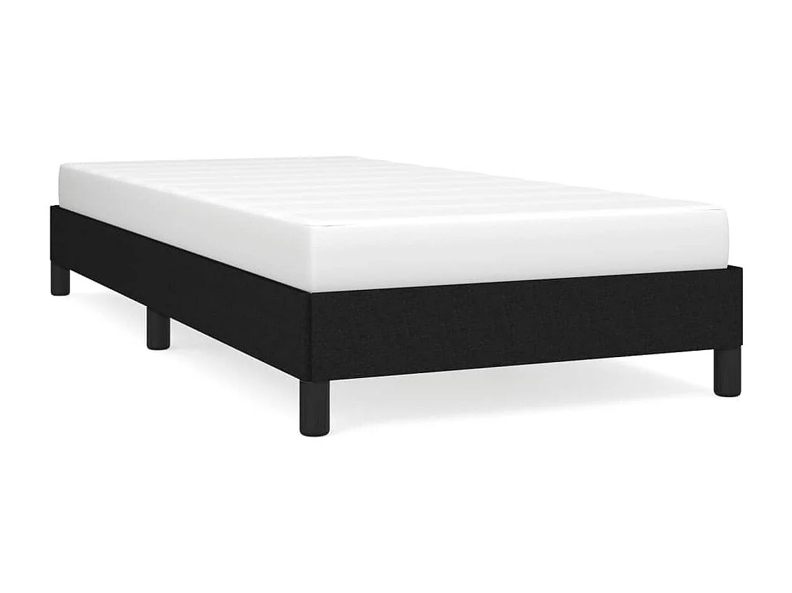 Lit simple | Lit adulte, enfant | Cadre de lit noir 90x190 cm tissu