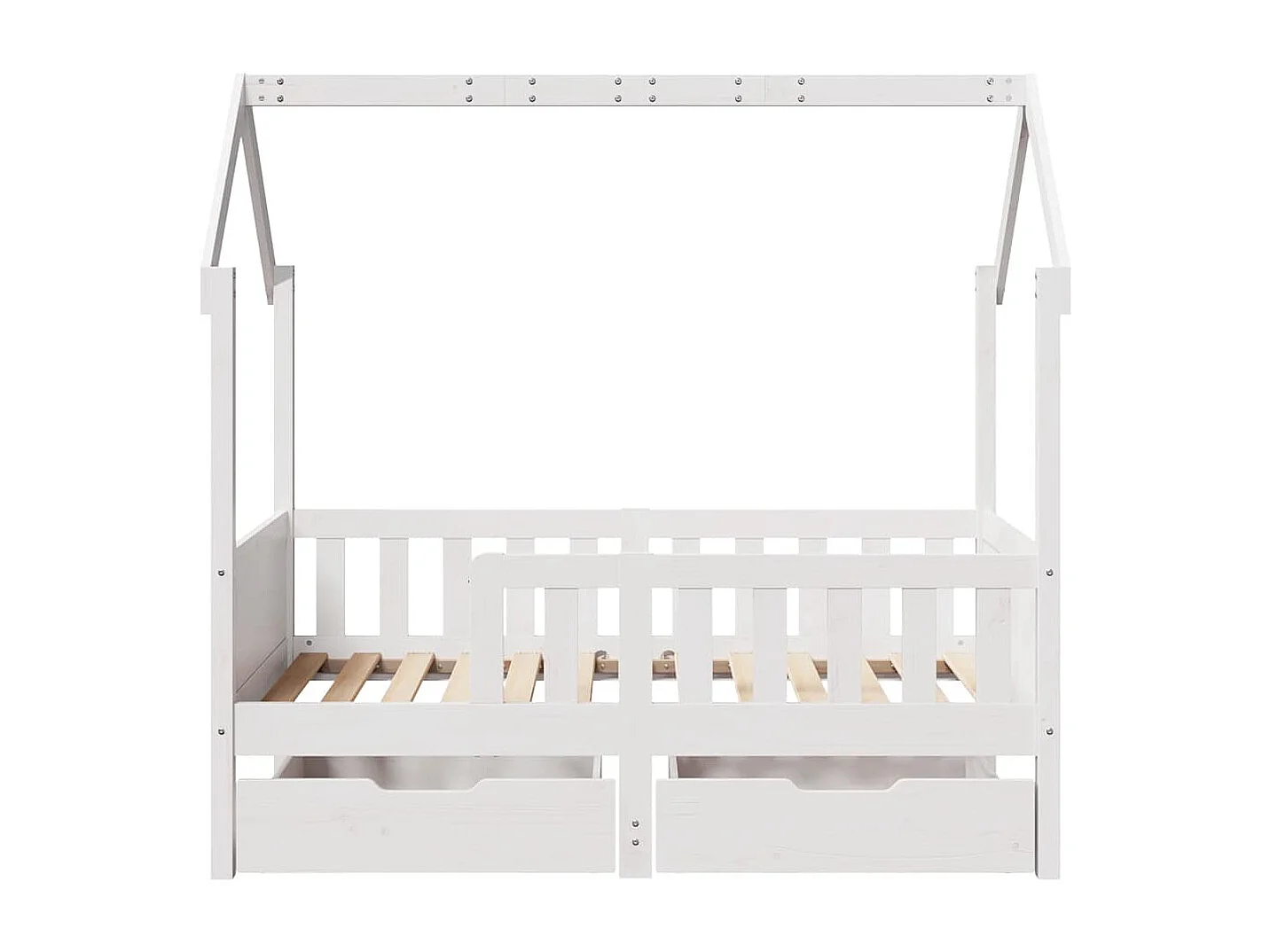 Lit simple | Lit enfant | Cadre de lit enfant avec tiroirs 70x140 cm bois