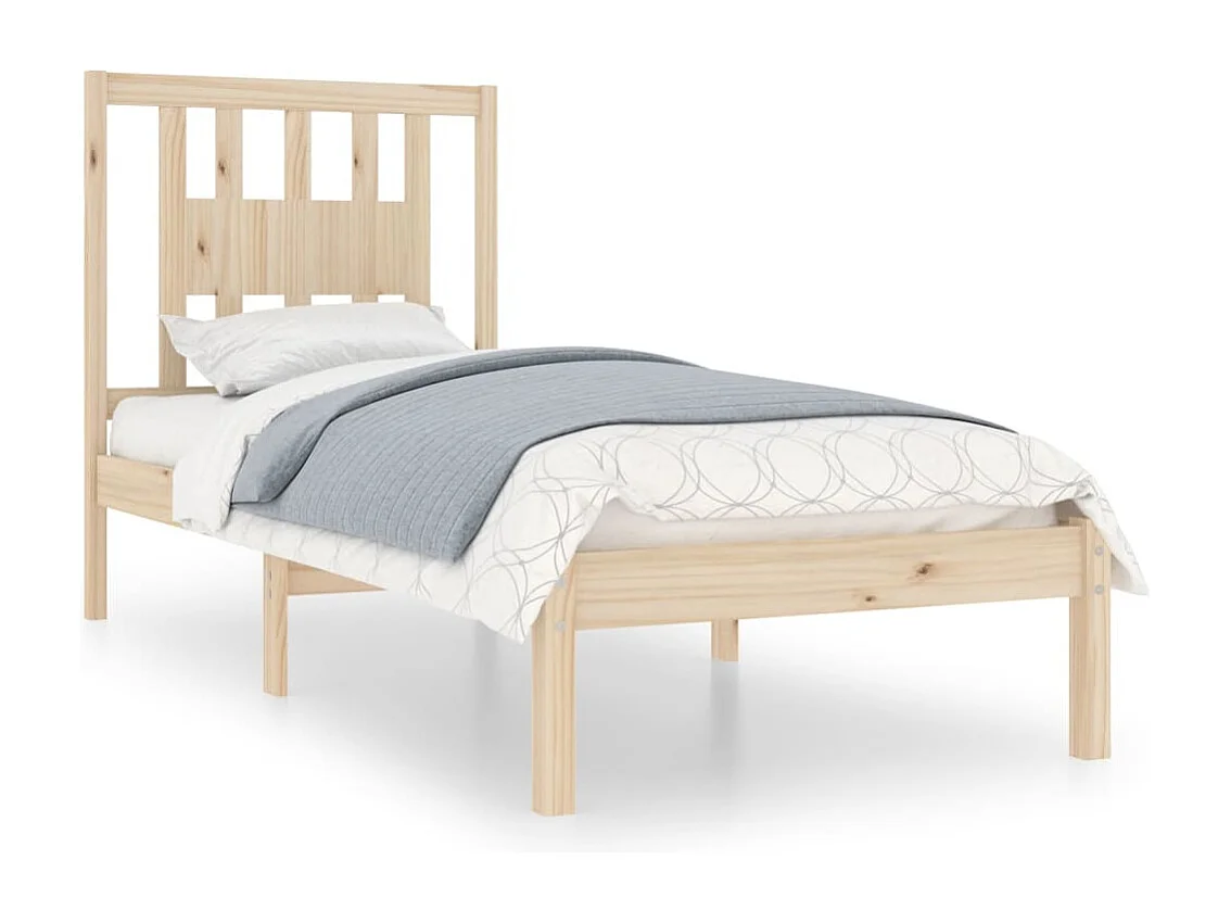 Lit simple | Lit adulte, enfant | Cadre de lit bois massif 90x190 cm