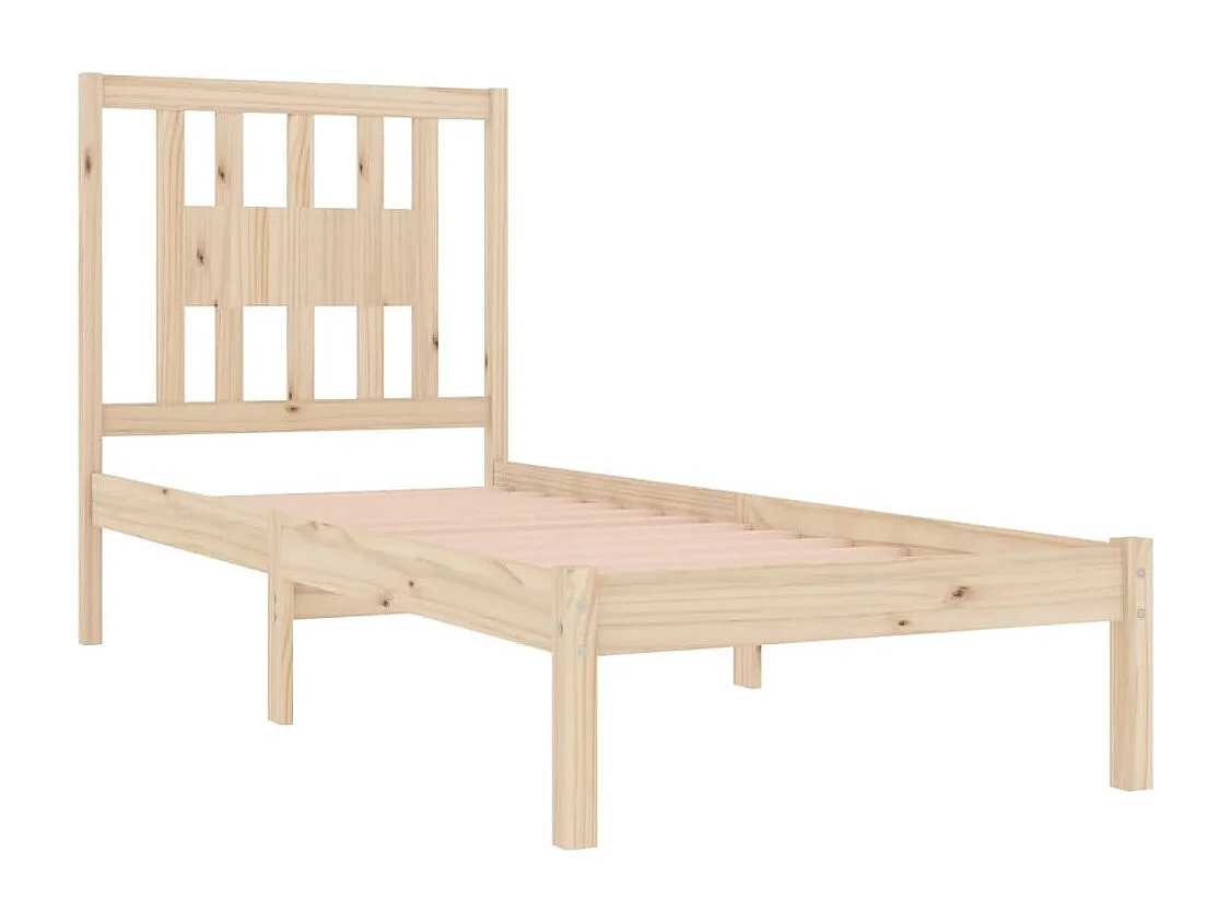 Lit simple | Lit adulte, enfant | Cadre de lit bois massif 90x190 cm