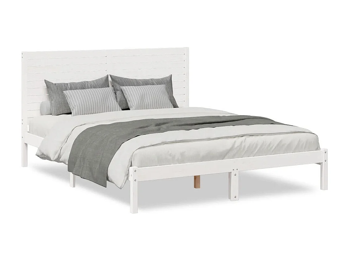 Lit double | Lit adulte | Cadre de lit extra long 140x210 cm bois massif