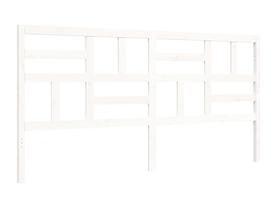 Lit double | Lit adulte | Cadre de lit blanc bois massif de pin 180x200 cm