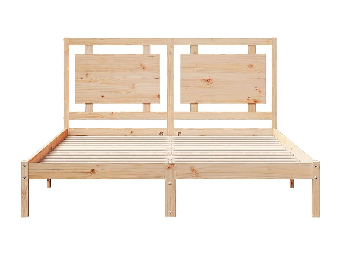 Lit double | Lit adulte | Cadre de lit extra long 140x210 cm bois massif