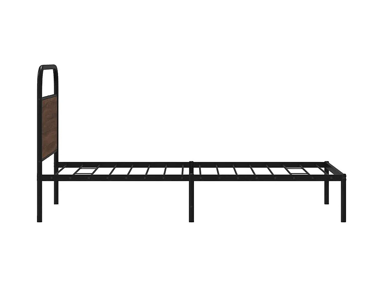 Letto per adulti | Letto singolo | Giroletto senza Materasso Rovere Marrone 100x190 cm Truciolato