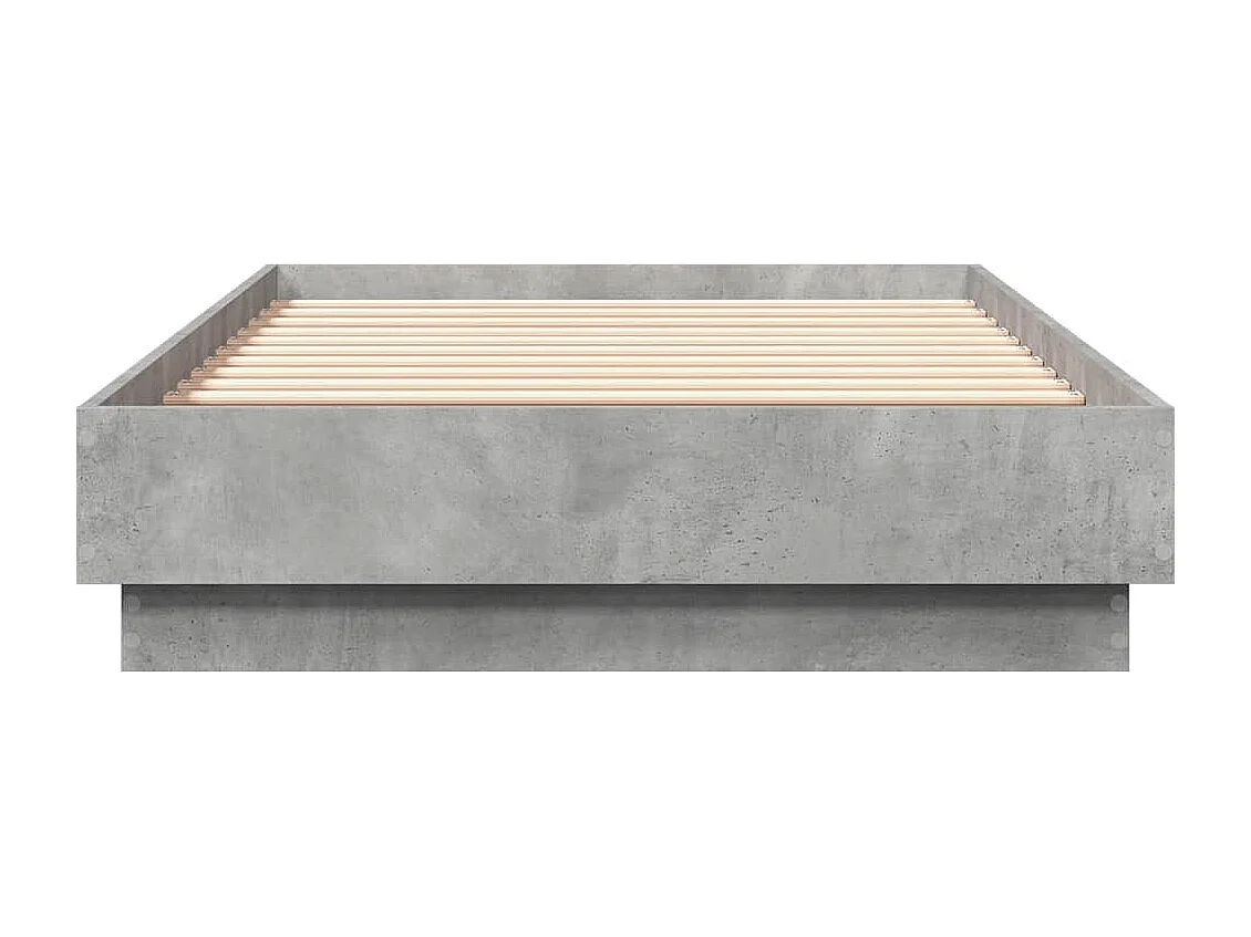 Lit simple | Lit adulte, enfant | Cadre de lit gris béton 90x190 cm