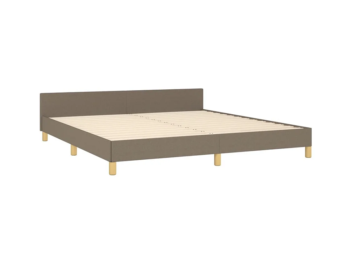 Lit double | Lit adulte | Cadre de lit taupe 180x200 cm tissu