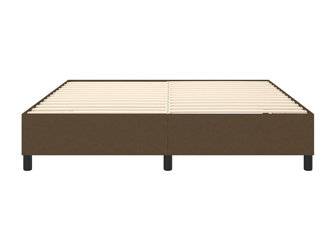 Lit double | Lit adulte | Cadre de lit marron foncé 160x200 cm tissu