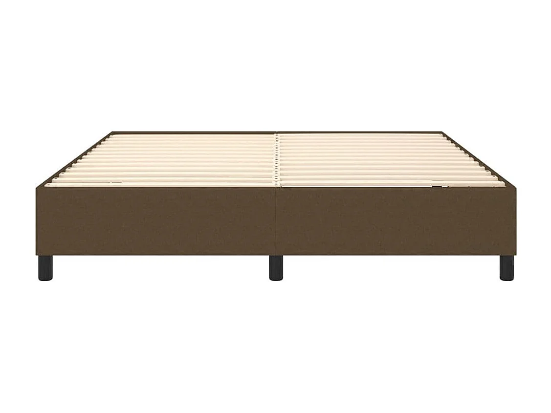 Lit double | Lit adulte | Cadre de lit marron foncé 160x200 cm tissu