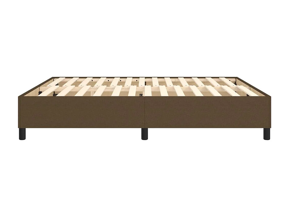 Lit double | Lit adulte | Cadre de lit marron foncé 160x200 cm tissu