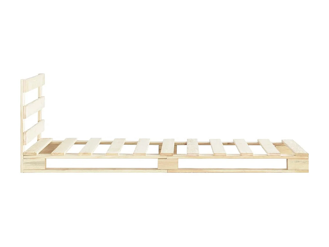 Lit simple | Lit adulte, enfant | Cadre de lit de palette 90x200 cm bois pin massif