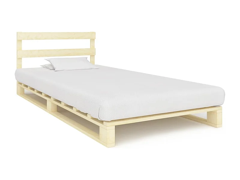 Lit simple | Lit adulte, enfant | Cadre de lit de palette 90x200 cm bois pin massif