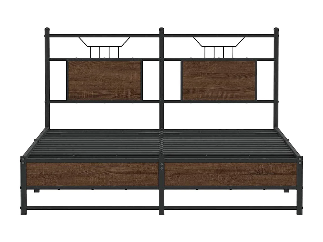 Letto per adulti | Letto matrimoniale | Giroletto senza Materasso Rovere Marrone 140x200 cm Truciolato