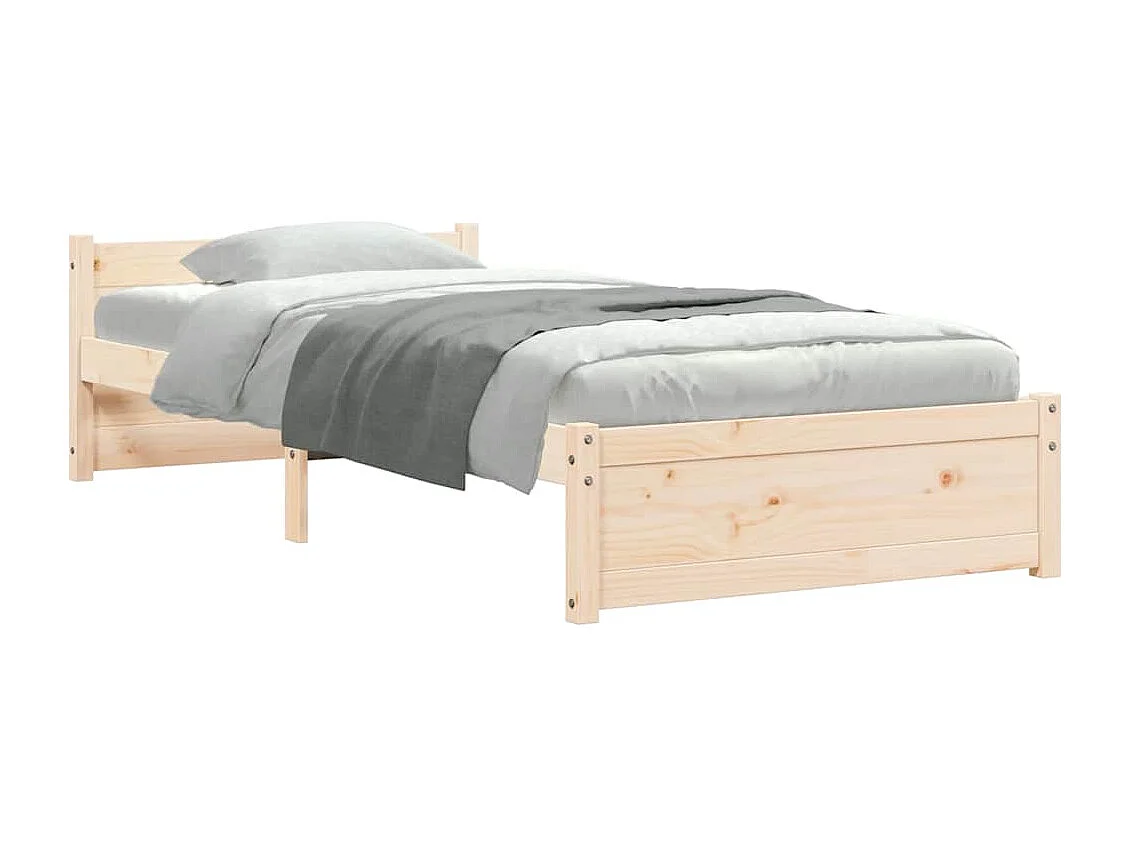 Lit simple | Lit adulte, enfant | Cadre de lit bois massif 75x190 cm