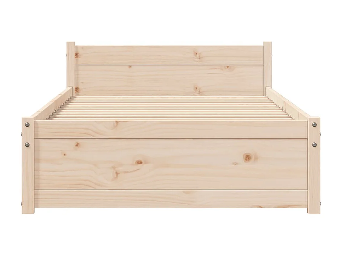 Lit simple | Lit adulte, enfant | Cadre de lit bois massif 75x190 cm