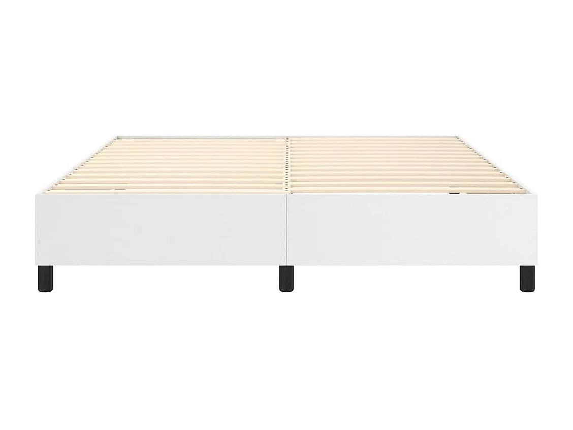 Lit double | Lit adulte | Cadre de lit blanc 160x200 cm similicuir