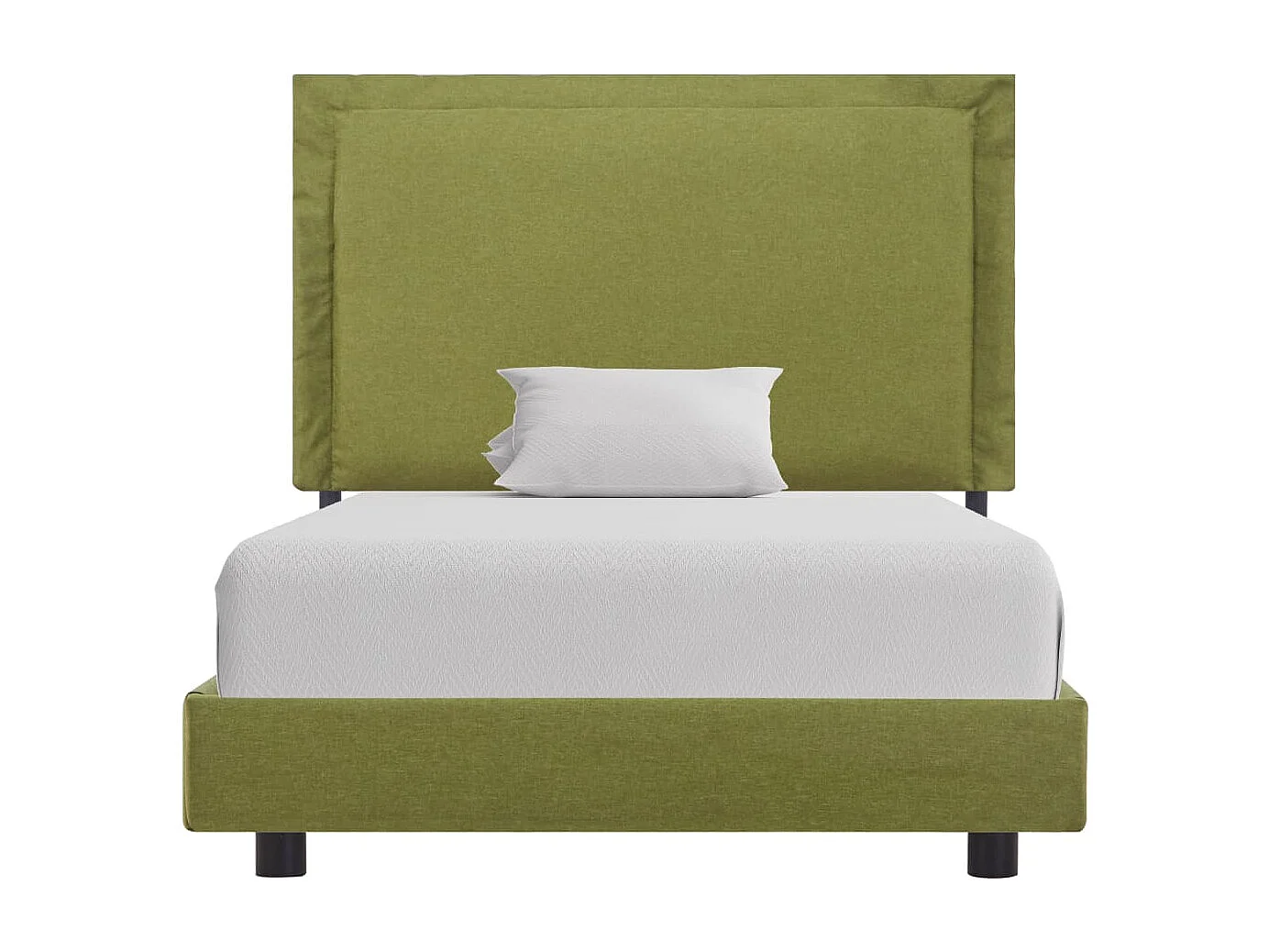 Lit simple | Lit adulte, enfant | Cadre de lit vert tissu 90x200 cm