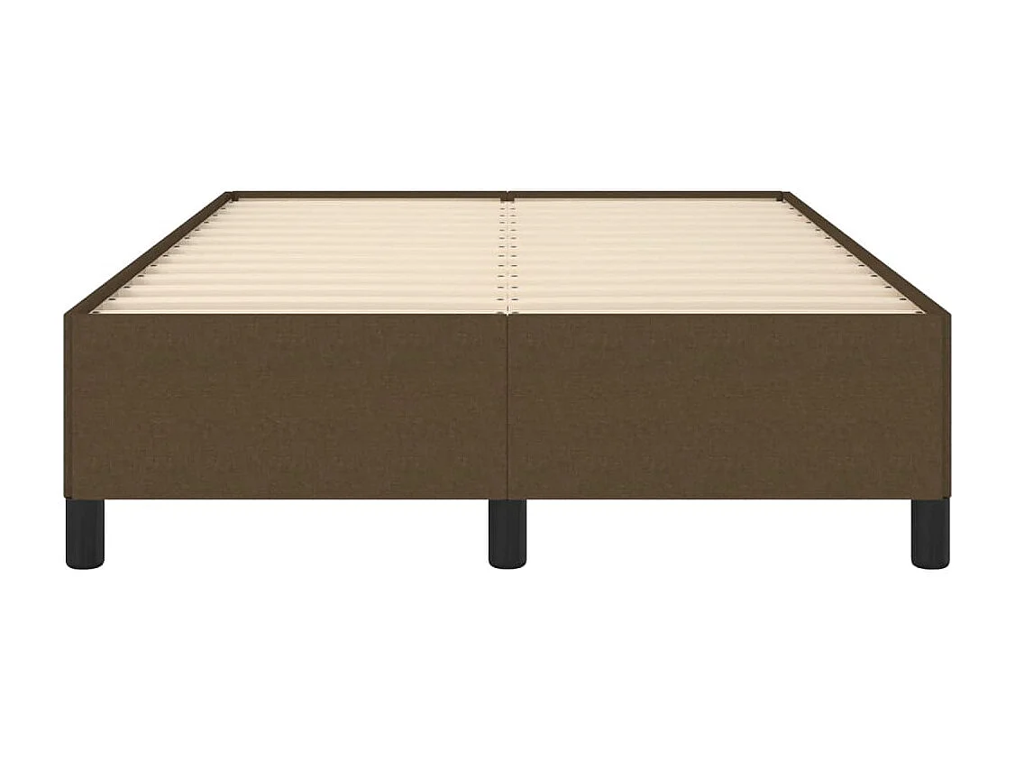 Lit simple | Lit adulte, enfant | Cadre de lit marron foncé 120x190 cm tissu